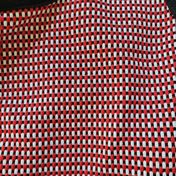 ZARA Red Black White Cropped Zippered Front Sleeveless Top Size Women's Small - Picture 4 of 8